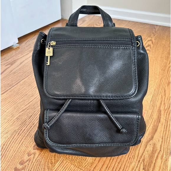 Fossil Handbags - FOSSIL BACKPACK 12’H 11’L Black Leather Drawstring